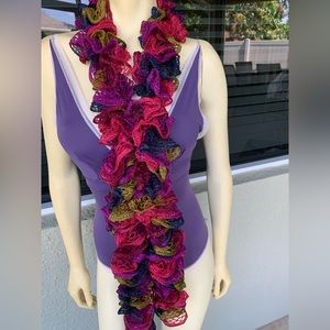 Colorful Handmade Crochet Scarf